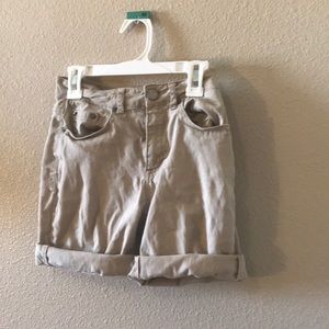 Khaki cargo shorts